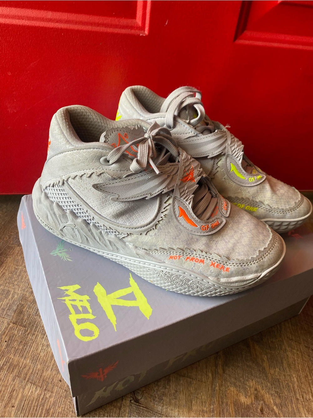 Puma LaMelo Ball MB.05 JR Youth 5 Basketball Shoes Not From Here Silver